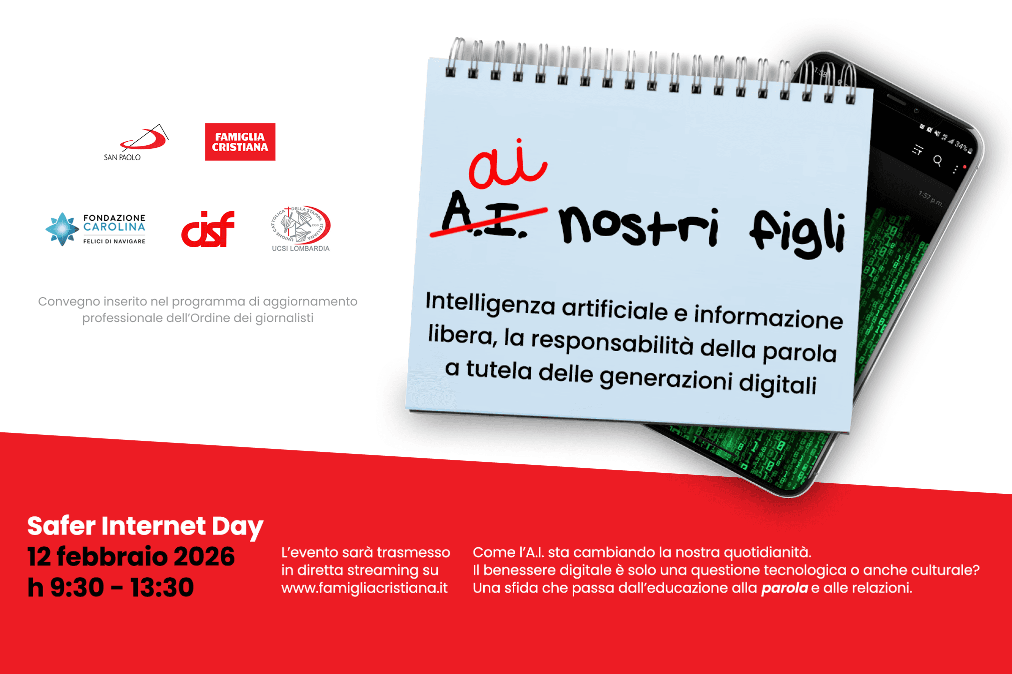 SID 2026 – IA e chatbot emotivi: il 12 febbraio una giornata formativa sul valore delle parole e sulla tecnologia responsabile